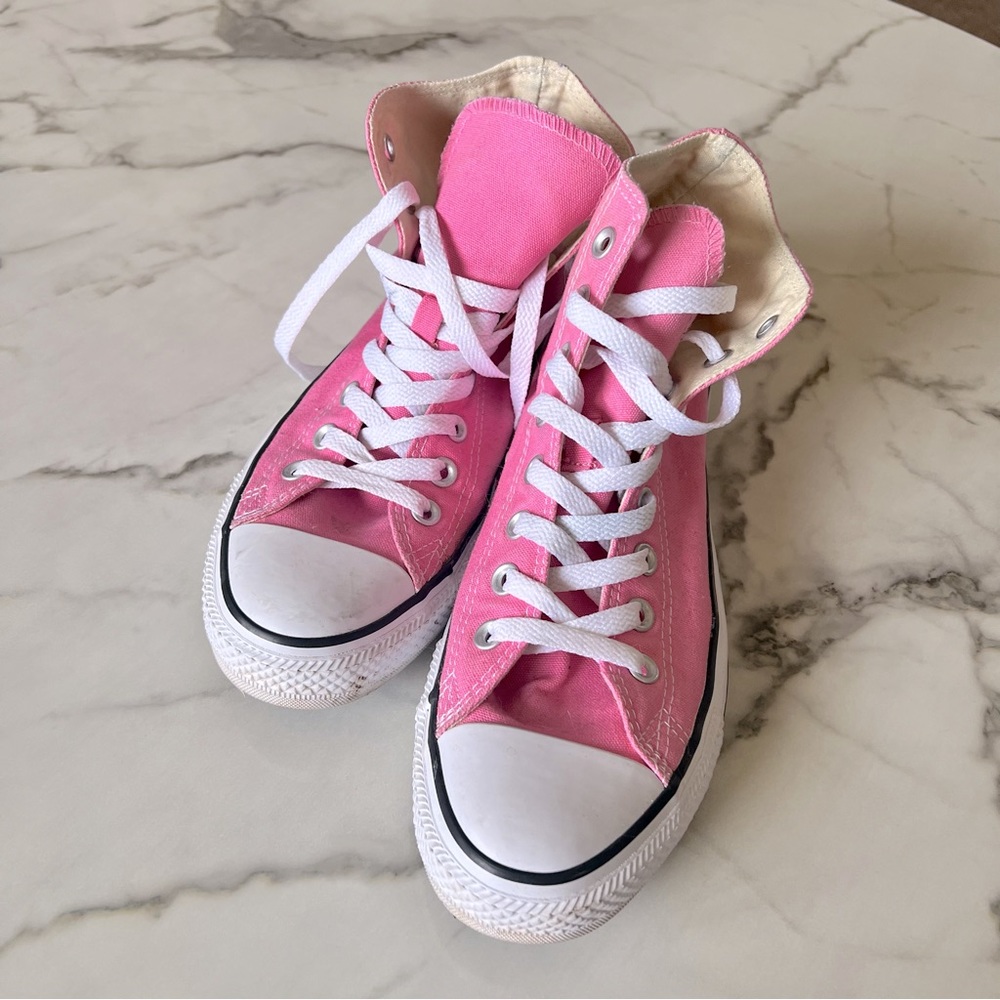Pink Hi Top Converse